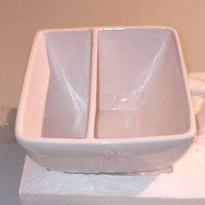 Elegant White 2 In 1 Snack Bowl